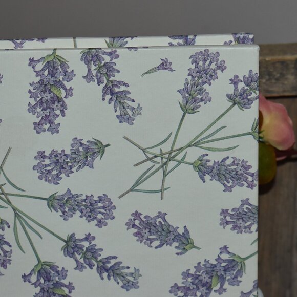 Vintage Rossi Made In Italy Lavender Flowers Periwinkle Hardcover Journal Book - Picture 5 of 16